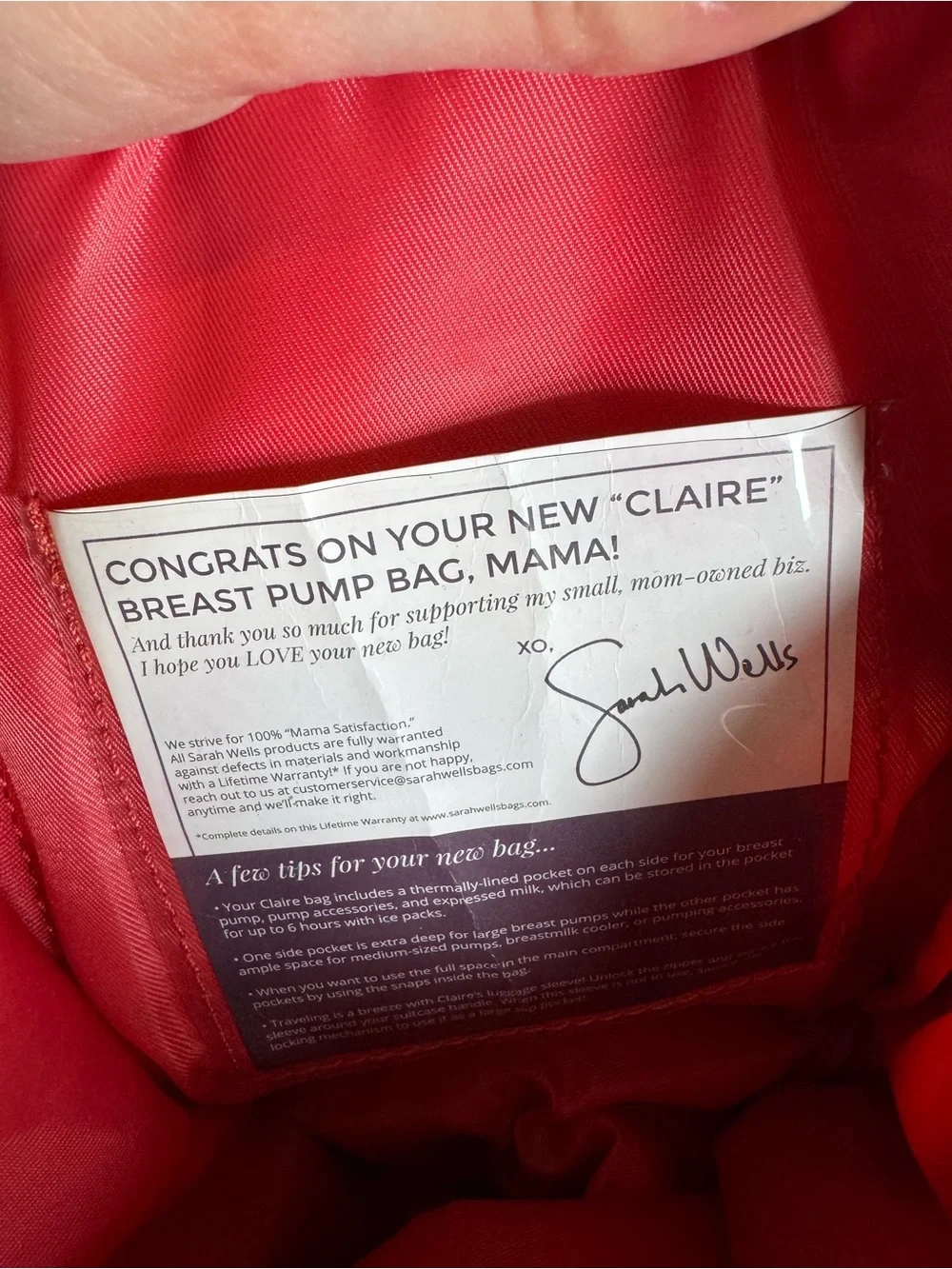 Sarah Wells Black “Claire” Tote Bag with Removable Strap